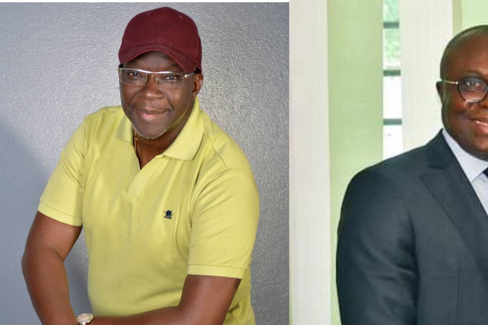 Adom Guillaume, candidat malheureux aux dernières élections municipales et le député d’Abengourou commune, l’honorable Bredou Bredou Athanase