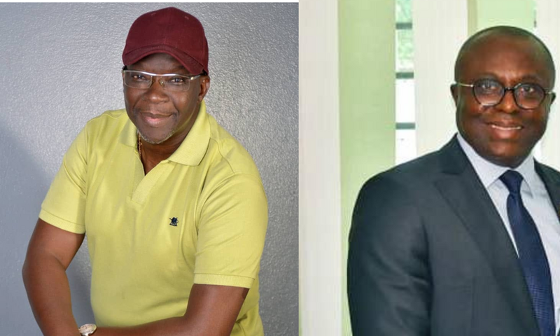 Adom Guillaume, candidat malheureux aux dernières élections municipales et le député d’Abengourou commune, l’honorable Bredou Bredou Athanase