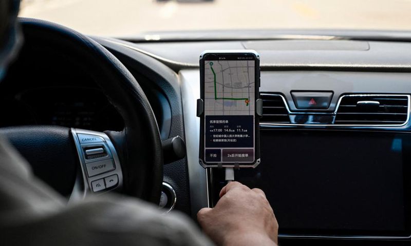 Un véhicule VTC