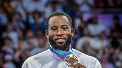 Cheick Cissé remportant la médaille de bronze Taekwondo aux J.O de Paris