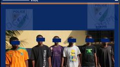 Les 6 individus interpellés par la Police