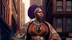Une femme noire créée par l'Intelligence Artificielle
