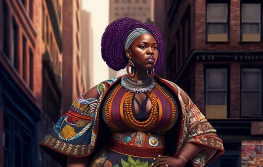 Une femme noire créée par l'Intelligence Artificielle