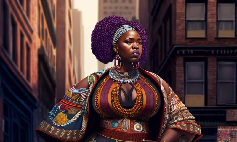 Une femme noire créée par l'Intelligence Artificielle