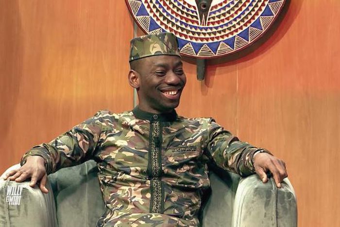 Camille Makosso dans une tenue militaire