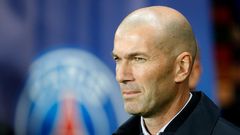 Zinedine Zidane au Parc des princes avec le Real Madrid, le 18 septembre 2019