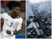 Ghanaian soccer star Christian Atsu (left) was found alive after being buried in rubble by the massive earthquake in TurkeyAP; Burak Kara/Getty Images