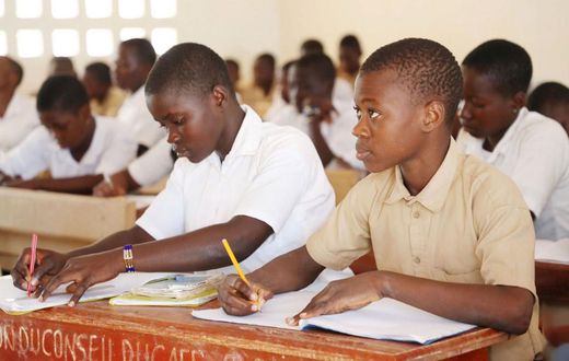 Des élèves du collège