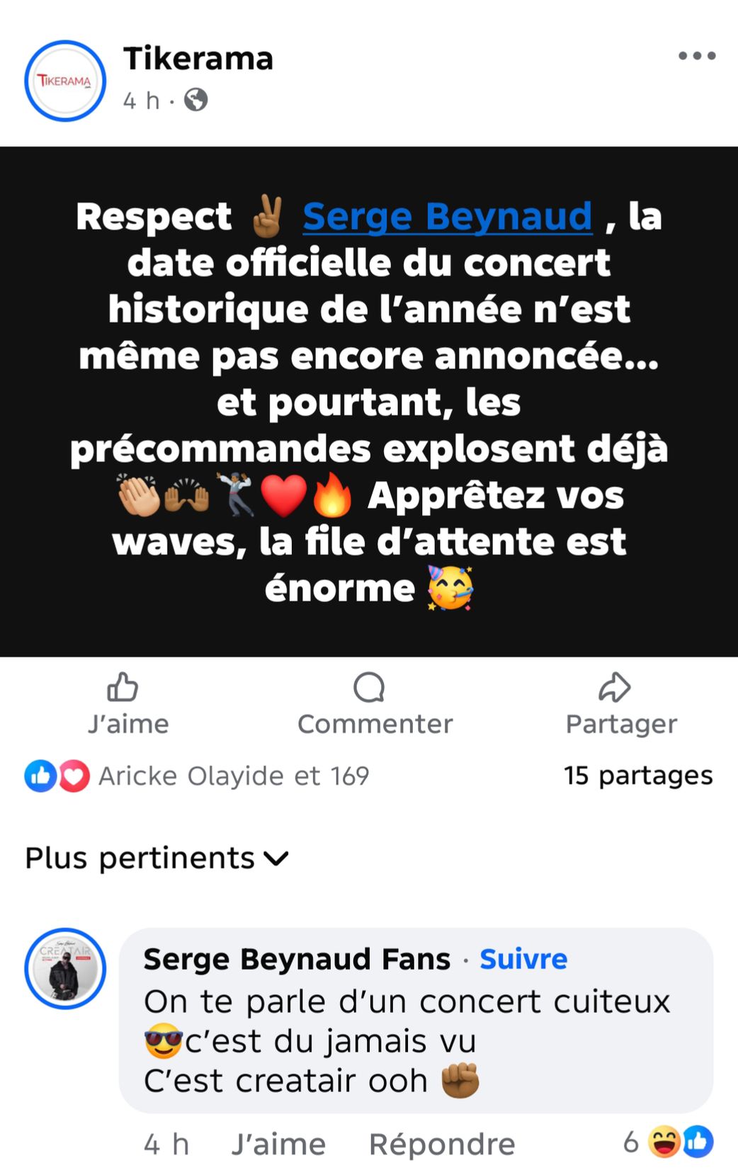 Serge Beynaud, appelé “le créatair”: Le concert événement le plus attendu de l’année ?