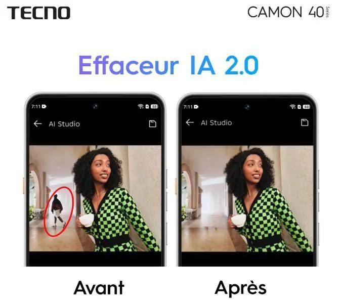 Téléphone TECNO Camon 40 : L’IA qui bosse pour toi, uniquement !