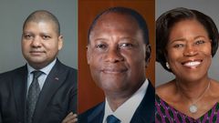 Photo de Jean Louis Billon, Alassane Ouattara, Simone Ehivet épouse Gbagbo/Tous droits Réservés