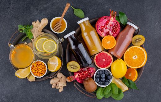 Jus de fruits naturelles et les fruits