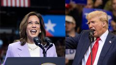 Kamala Harris and Donald Trump.RONDA CHURCHILL/AFP via Getty Images. NATALIE BEHRING/AFP via Getty Images.