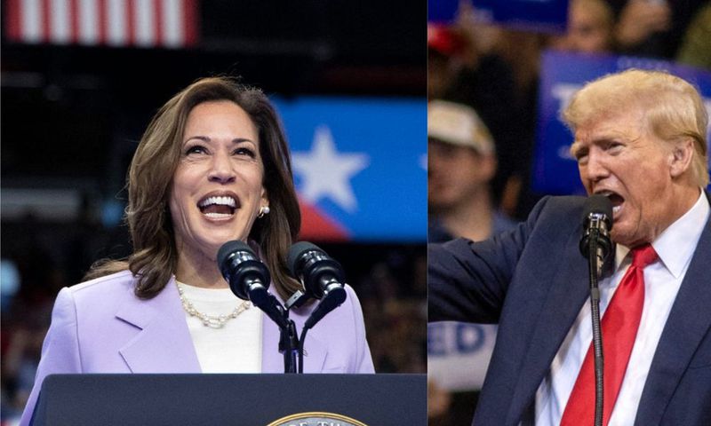 Kamala Harris and Donald Trump.RONDA CHURCHILL/AFP via Getty Images. NATALIE BEHRING/AFP via Getty Images.