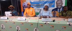 Karim Ouattara et le Mouvement des jeunes Atchan du Rassemblement des Houphouëtistes pour la démocratie et la paix (RHDP)/ AIP Par DR