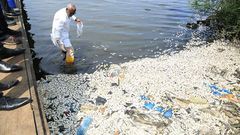 Pollution de la rivière Niounourou à Niambézaria dans la ville de Lakota