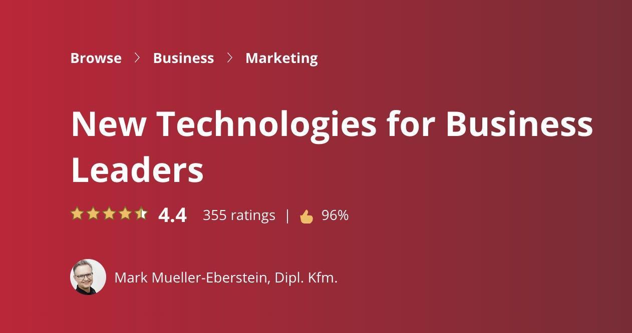 Offered by: RutgersRating: 4.4/5Length: 19 hoursClass description: In this course, Rutgers professors teach students about blockchain, artificial intelligence, and virtual-reality technologies. The class is designed to help business leaders understand ...