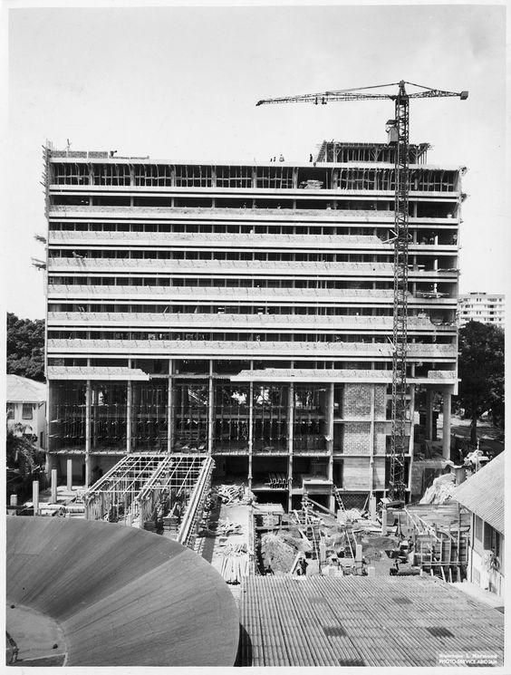 Chantier du siège de Société Générale en Côté d'Ivoire, à Abidjan