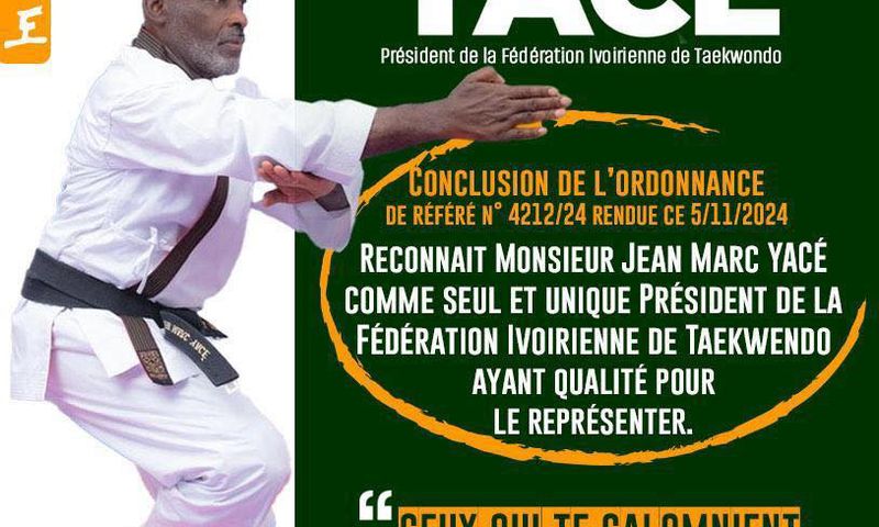 Crise à la FITKD : Jean Marc Yacé remporte une victoire judiciaire face aux dissidents