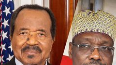 Paul Biya à gauche et son opposant Issa Tchiroma Bakary à droite