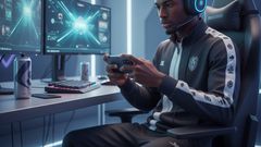 Un jeune gamers sur son smartphone/ Tous droits réservés