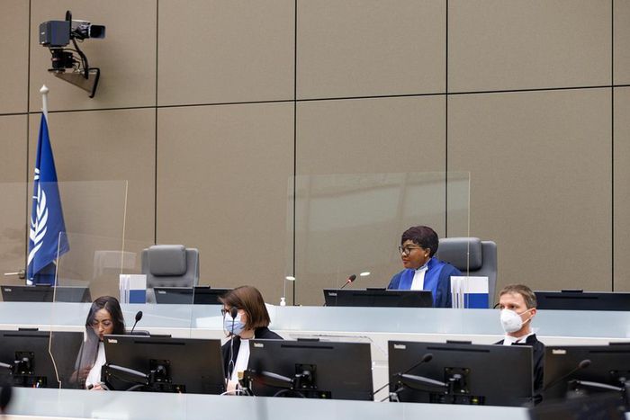 Judge Miatta Maria Samba of Trial Chamber III at the opening of the trial in the Gicheru case at the ICC in The Hague (Netherlands) on 15 February 2022 ©ICC-CPI