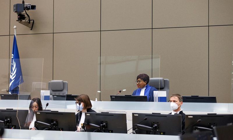 Judge Miatta Maria Samba of Trial Chamber III at the opening of the trial in the Gicheru case at the ICC in The Hague (Netherlands) on 15 February 2022 ©ICC-CPI