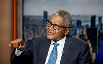 Aliko Dangote, president and chief executive officer of Dangote Group, during a Bloomberg Television interview in New York, US, on Monday, Sept. 23, 2024. [Getty Images]