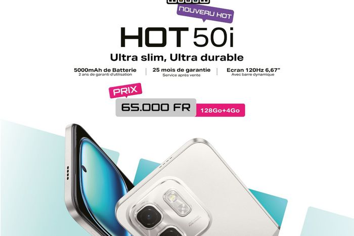 À seulement 65 000 FCFA, Infinix HOT 50i redéfinit la performance et la longévité