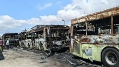 Les bus SOTRA brulés