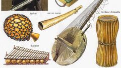 Quelques instruments de musique africaine.