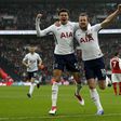 Harry Kane (R) will lead the Tottenham attack against arch rivals Arsenal