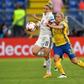 Anja Mittag (L) of Germany clashes with Jonna Andersson of Sweden during the UEFA Women’s Euro 2017