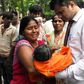 This file photo taken on August 12, 2017 shows relatives mourning the death of a child at the Baba Raghav Das Hospital in Gorakhpur, in the northern Indian state of Uttar Pradesh