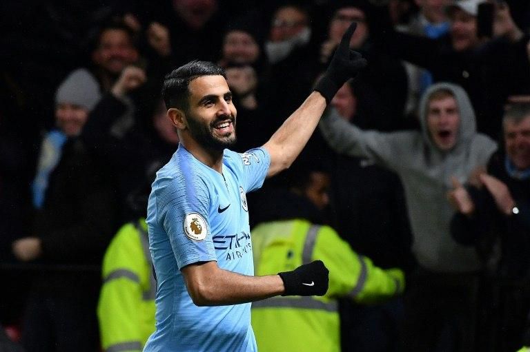 Riyad Mahrez scored Manchester City's second goal in a 2-1 win at Watford on Tuesday