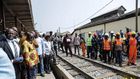 President Akufo-Addo inspecting railway line