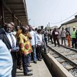 President Akufo-Addo inspecting railway line