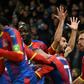 Crystal Palace's Luka Milivojevic celebrates scoring his side's third goal in a shock win at Manchester City