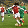 Arsenal's Egyptian midfielder Mohamed Elneny in action as the Gunners won 3-0