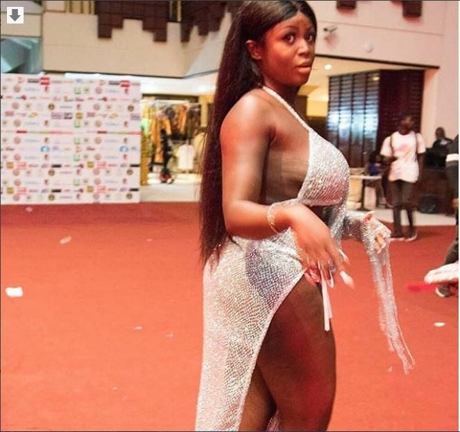 Nina Richie  attends 2018 AFRIMA in a near-naked dress