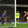 Arsenal's Lucas Torreira celebrates after scoring the only goal of a 1-0 win over Huddersfield in acrobatic fashion