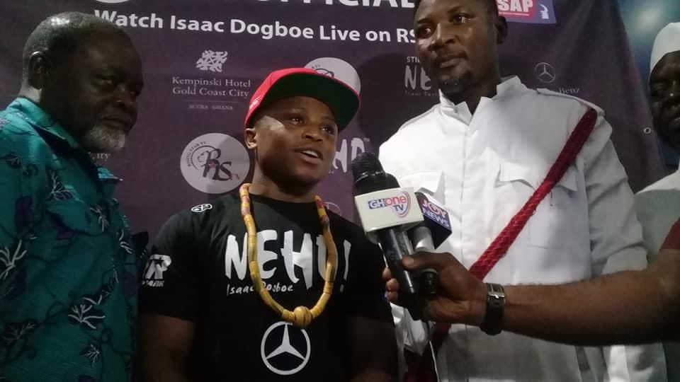 Azumah Nelson was at the airport to welcome Isaac Dogboe