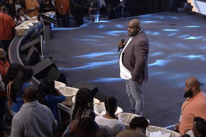 Pastor leaves podium as widows & single parents share the offering