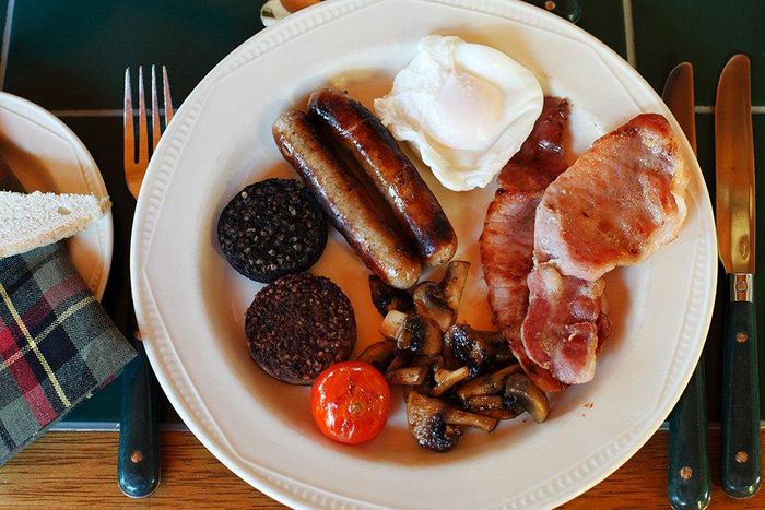 Always quick with a joke, an Irishman may refer to his hangover as “an inexplicable headache.” He cures it with, naturally, a full Irish breakfast. Think bacon, sausage, black and white pudding, mushrooms, fried tomato, fried eggs, baked beans and soda...
