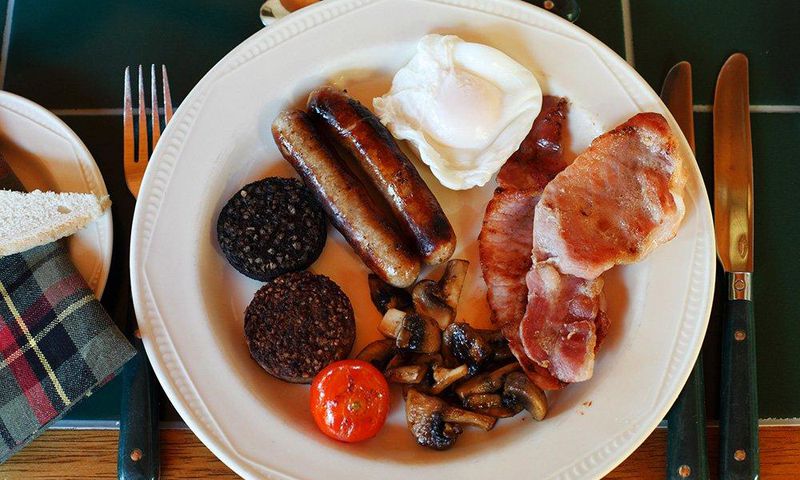 Always quick with a joke, an Irishman may refer to his hangover as “an inexplicable headache.” He cures it with, naturally, a full Irish breakfast. Think bacon, sausage, black and white pudding, mushrooms, fried tomato, fried eggs, baked beans and soda...