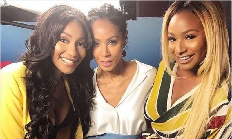 DJ Cuppy and Charlotte Kamale with Jada Pinkett-Smith