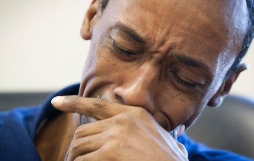 This sad old man is really worried