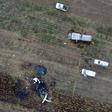 Ariel view of the scene of a helicopter accident in which the governor of the Mexican state of Puebla, Martha Erika Alonso, and her husband, senator and former governor of the same region, Rafael Moreno, died when the chopper plummeted to the ground