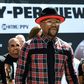 Boxer Floyd Mayweather Jr. arrives at Toshiba Plaza on August 22, 2017 in Las Vegas, Nevada