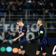 Inter Milan's Ivan Perisic and Mauro Icardi (right) are downcast at the final whistle
